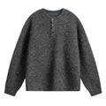 Solid color polo sweater for men