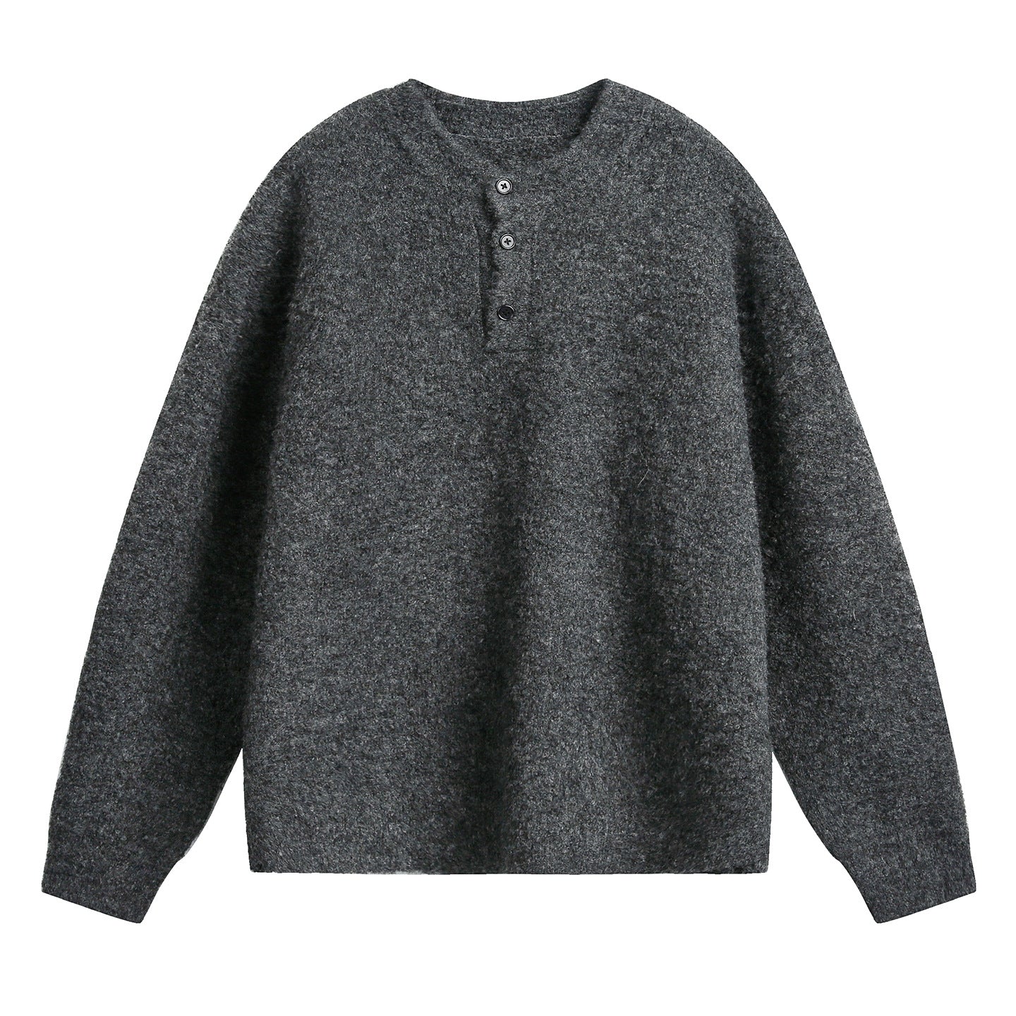 Solid color polo sweater for men