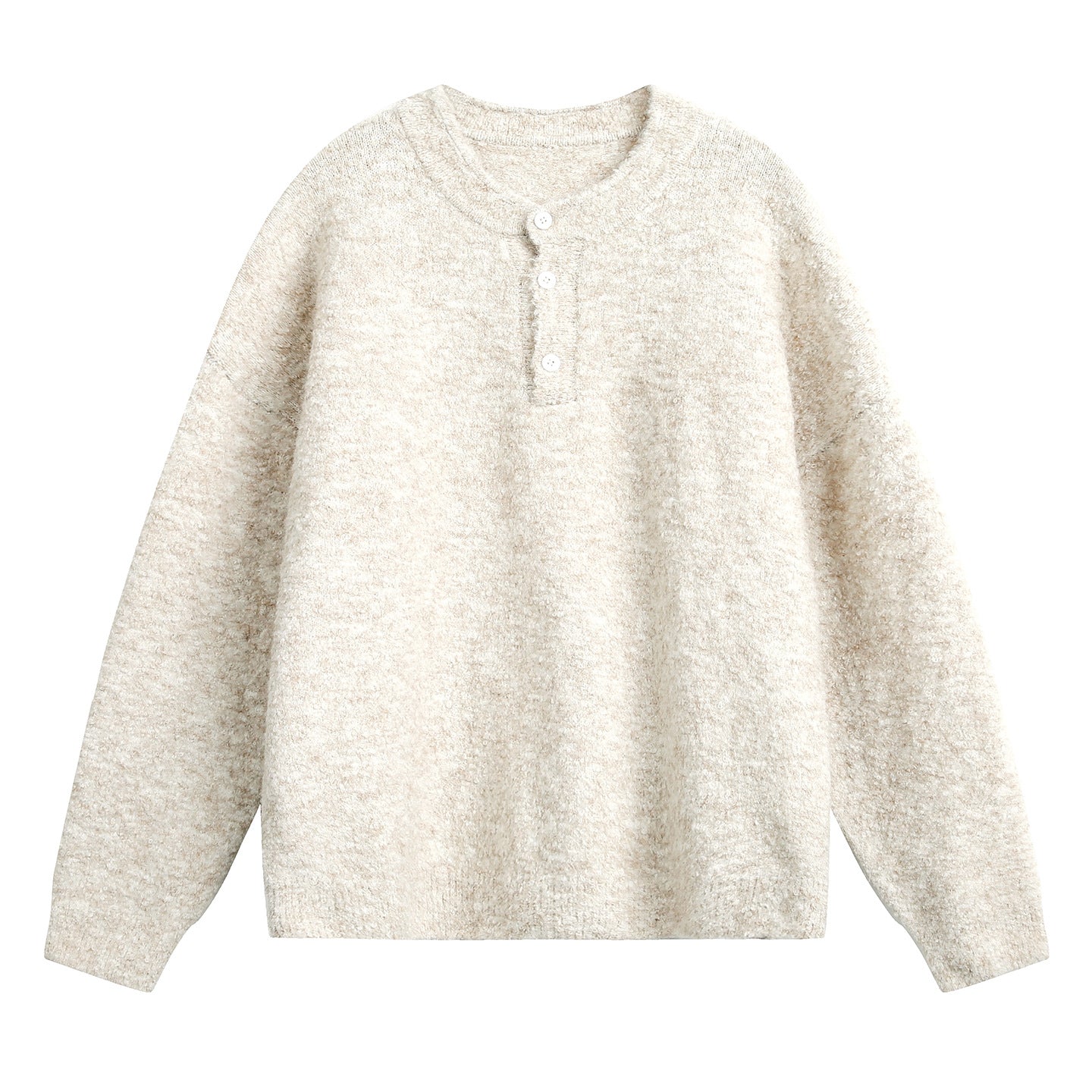 Solid color polo sweater for men