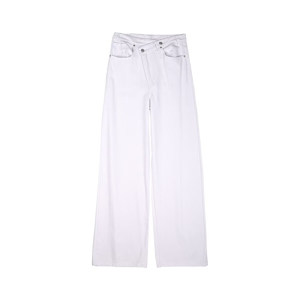 Street double breasted pants waist jeans