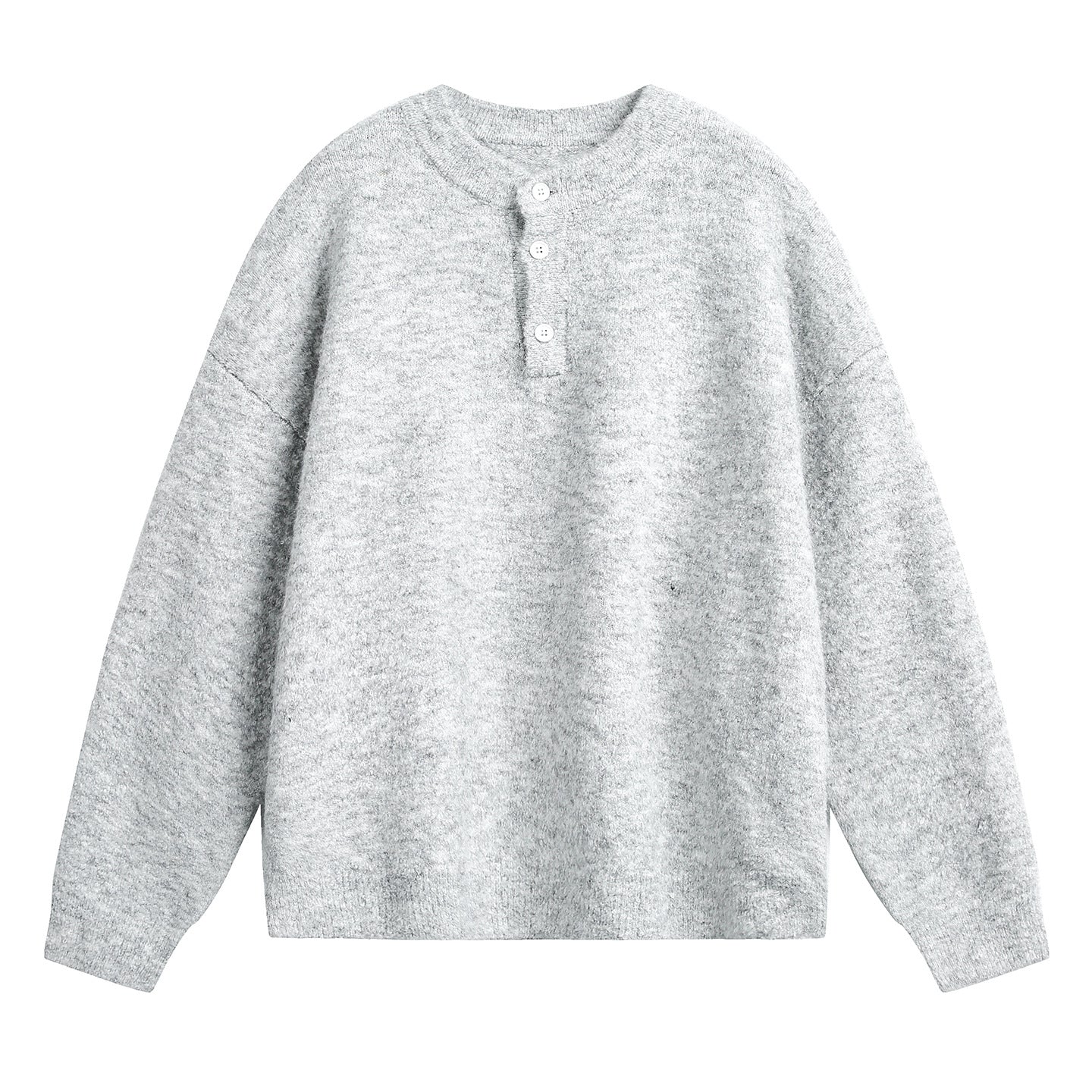 Solid color polo sweater for men