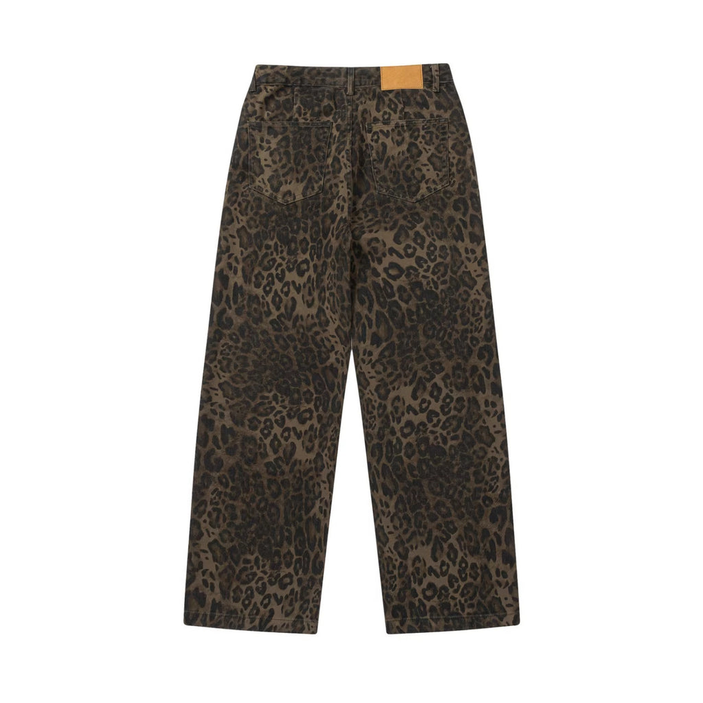 Leopard Print Casual Pants Men