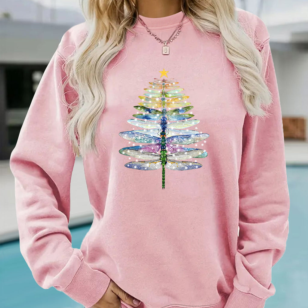 Dragonfly printed hoodie for women